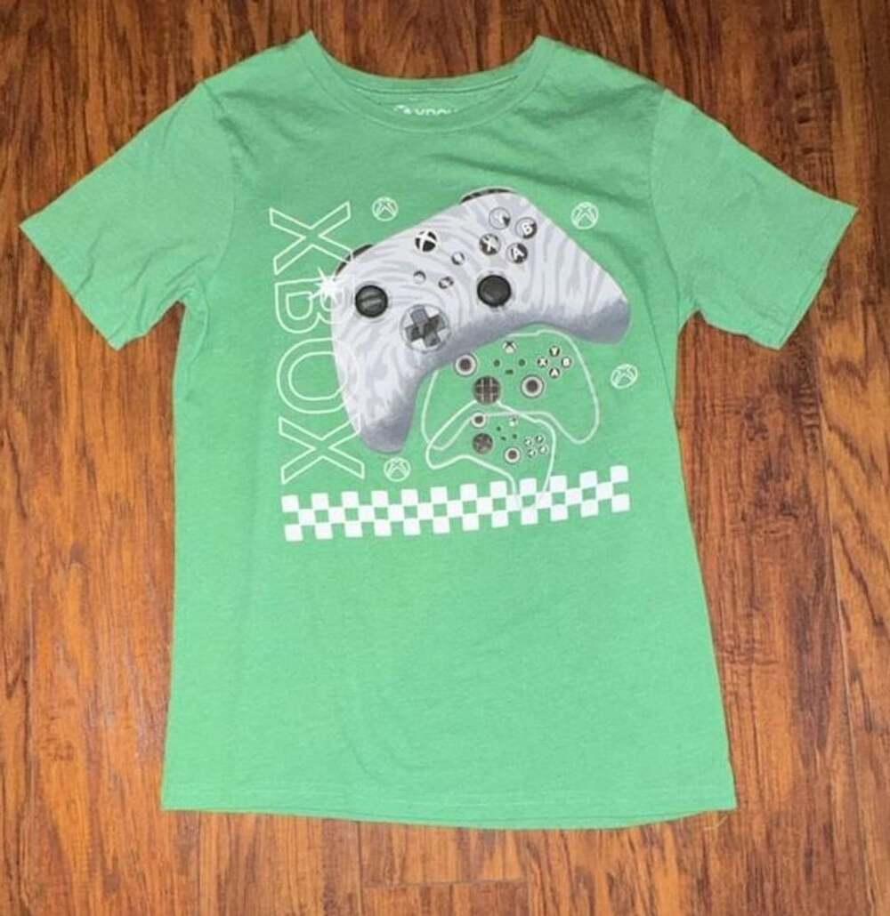 Xbox Graphic Tee Size L Green Controller Short Sleeve T-Shirt Youth